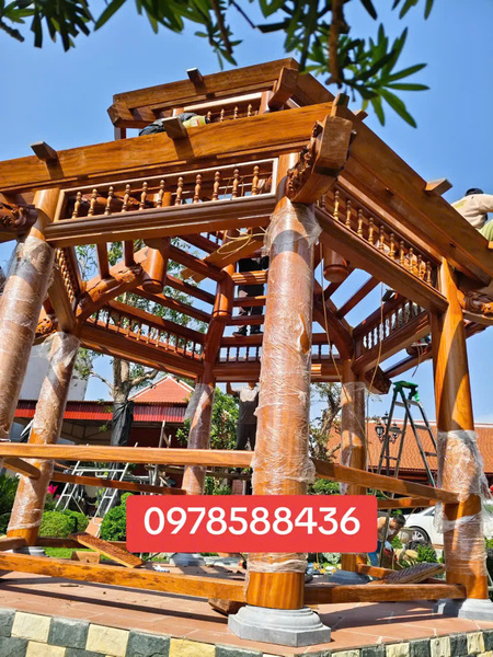 Nhà chòi lục giác - Nhà Gỗ Truyền Thống Trường Thu